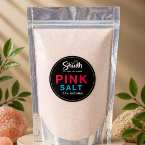 Shudh Lahori Pink Himalayan Salt in premium stand-up pouch – 100% natural mineral-rich rock salt