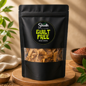 shudh guilt free ragi chips – healthy millet snack | crunchy diet chips