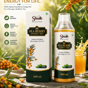 shudh sea berry energy mix 500ml | premium sea buckthorn juice rich in omega 3, 6, 7 & 9