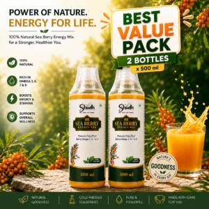 Shudh Sea Berry Energy Mix 500ml (Pack Of 2) | Rich in Omega 3, 6, 7 & 9