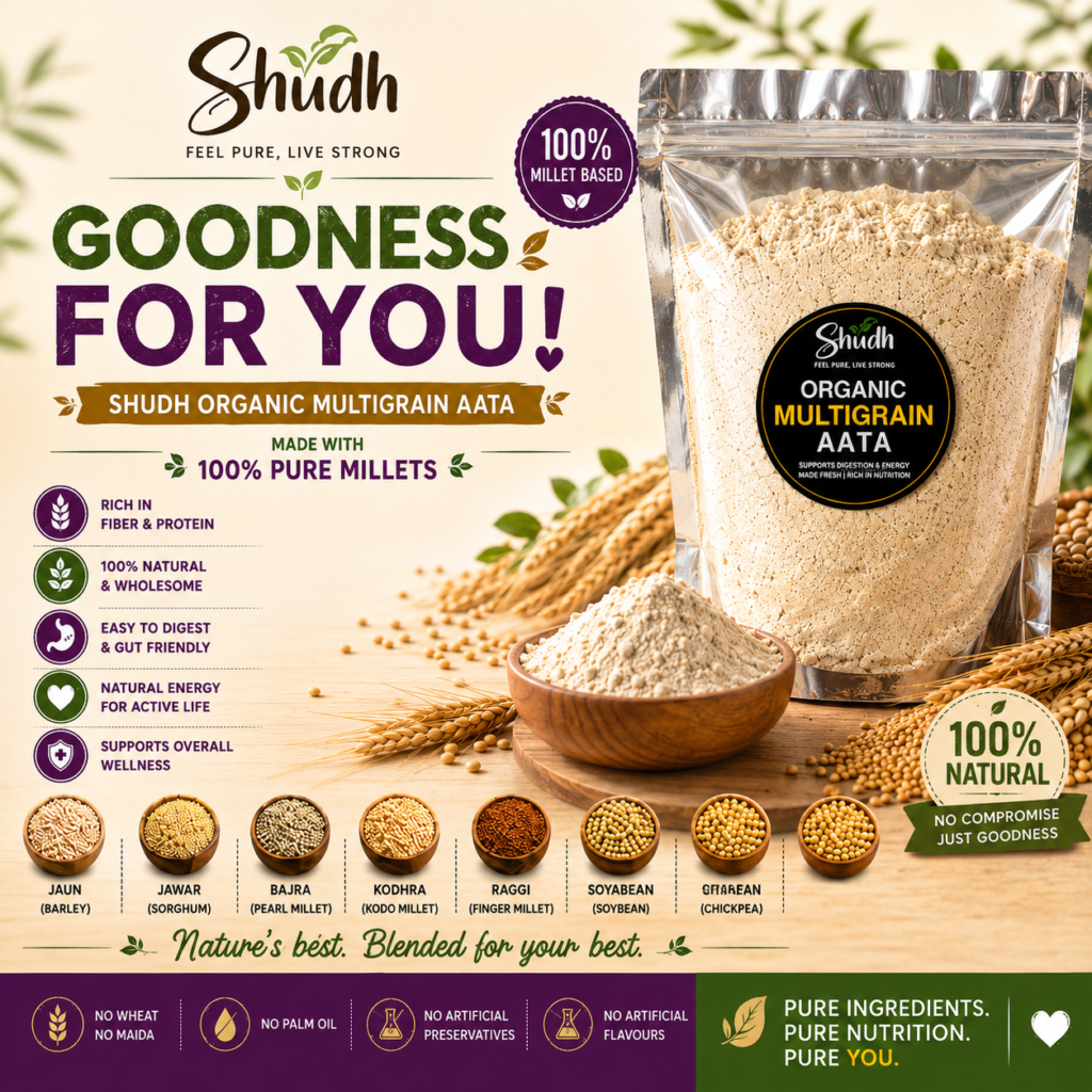 shudh organic multigrain atta new
